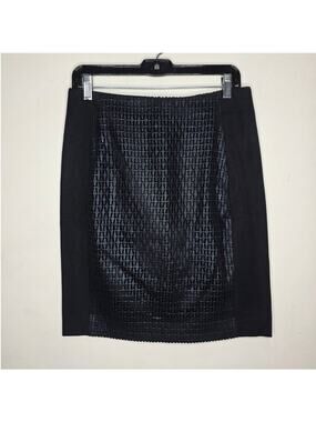 NWT Banana Republic x Roland Moret black pencil skirt front panel details - 12